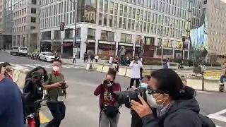 Cowards wait til Proud Boys leave to come out