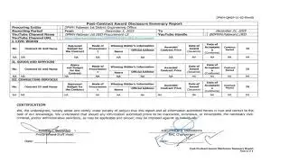Post-Contract Award Disclosure Report for DPWH Palawan 1st DEO - December, 2025