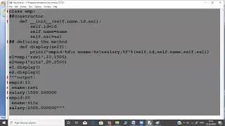 example program class and object part 2 and constructors program