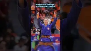 Magdalena Walega's Excellent Uchi Mata: A Showcase of Judo Excellence! 🎥😲 #shorts #judo