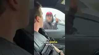 This carjacker FAINTED while trying to break in an OCCUPIED police car 🤣 #shorts #fails #funny