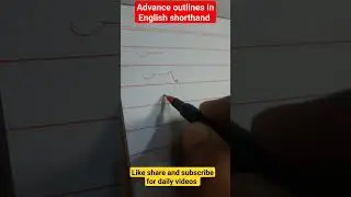 advance outlines in English shorthand daily hard words joinings ssc stenographer