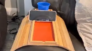 Bamboo Sofa Arm Tray, Foldable 2 in 1 Couch Cup Holder with Anti Slip Design Review