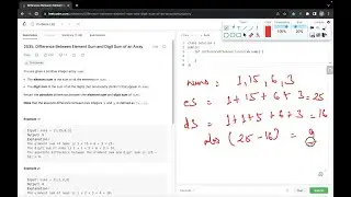 Difference Between Element Sum and Digit Sum of an Array | LeetCode 2535 | Cpp