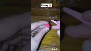 making cherry 🍒 with clay #clayart #shortvideo #creativeclayideas #furits