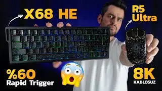 LEVEL ATLATTIRAN GAMER SETİ 🔥 Attack Shark R5 Ultra 8K Kablosuz Mouse & X68 HE %60 Klavye İncelemesi