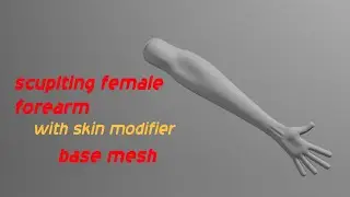 How to sculp female forearm with skin modifier base mesh blender 3d for low spec pc