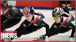 Choi Min-jeong wins 1,500m gold at ISU World Short Track Speed Skating Championships...