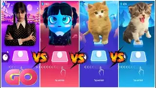 Wednesday vs Wednesday Dolls vs Ginger Kitten vs Cat   Tiles Hop  EDM Rush
