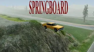 Jumping cars over the springboard | BeamNG.drive