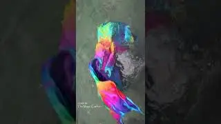 Rainbow mermaid shows off for the camera (is she making you dizzy yet?) #shorts