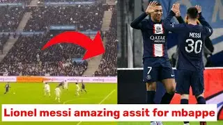 Lionel Messi brilliant assist to Mbappe for the goal against Marseille 2023😱