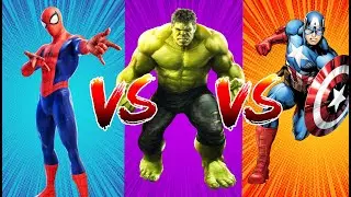 SUPERHERO COLOR DANCE CHALLENGE Spider Man vs Hulk vs Captain America