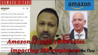 Amazon Layoffs 14000 Roles 30000 employees #amazon #layoffs #latestnews #ai #unemployment #jeffbezos