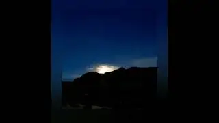 Time Lapse Moon rising over Franklin Mountains El Paso Texas with Jupiter and Venus #amazing