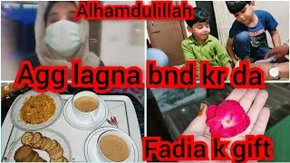 Alhamdulillah,,Agg lagna bnd kr da,,Fadia k gift,,daily vlog