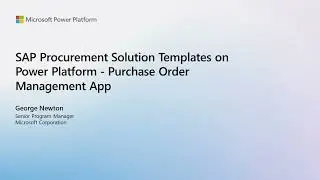 Purchase Orders Management App | SAP Procurement Solution Templates on Power Platform