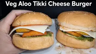 Mc Donald जैसा वेज़ बर्गर बनाने का आसान तरीका | Aloo tikki burger | pratibha 