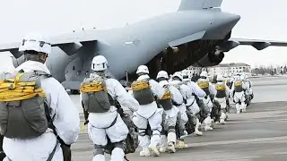 Denmark Shocked! C-17 Globemaster III Paratroopers Perform Extreme Static Jumps in the Red Zone