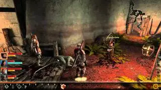Dragon Age 2 Bone Pit Mine Two Handed Warrior Gameplay HD