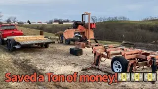 Lumber stocks up, log count down! Woodmizer sawmill