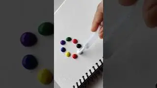 ❤️💛💙💜💚🩷🖤🤍#shorts#art#satisfying