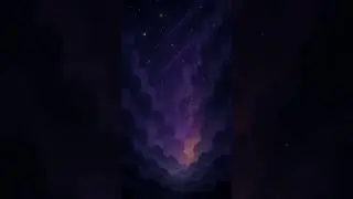 cosmic shadows beneath violet skies