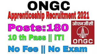ONGC Recruitment 2021|| ONGC APPRENTICESHIP RECRUITMENT 2021||ONGC Recruitment online #job in assam