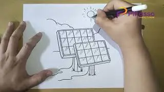 How to Draw a Solar Panel Easy step by step