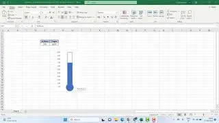 Thermometer chart Excel | compare actual value vs target