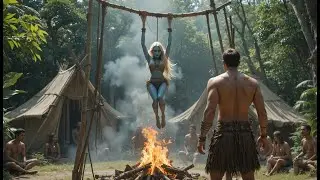 Trapped and Helpless&mdash;An Alien Girl&rsquo;s Fate Hung Over the Fire!