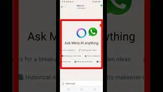 Ask Meta Ai Anything in whatsapp | ask meta ai kya hai |whatsapp new update 2024#shorts