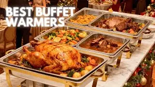 Charcofire Gold 9 quart Chafing Dish Set &ndash; 4-Pack Buffet Warmers | Best Buffet Warmers