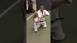 Soleil doing hijiate at Valley Forge Aikido