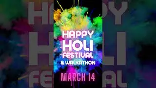 Holi Festival Announcement #community #holi #colorfestival #senior #community #walkathon #march