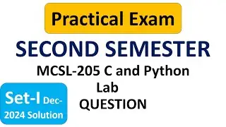 MCSL205 Practical Exam Lab | Set 1 | Viva Question | C and Python Lab | Dec-2024 Question Solution