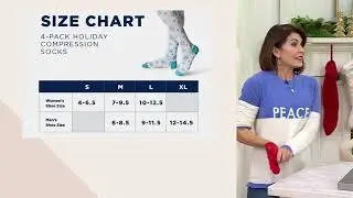 Tommie Copper 4pk Holiday Ankle or OTC Compression Socks on QVC