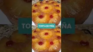 Parte 6. Recetas de bizcochos. Bizcocho de pi&ntilde;a. Volteado de pińa #saborsusy #bizcocho  #recetas