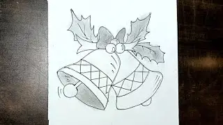 Easy Christmas 🎁 Jingle Bell🔔 Drawing Tutorial/ How to draw jingle bell 