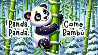 Panda, Panda, Come Bamb&uacute; (caricatura) - Nueva Musica | Canci&oacute;n infantil para preescolares
