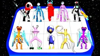 Monster War - Rainbow friends Rampage, Merge Blue Monster Battle, Evolution of Blue, Gameplay
