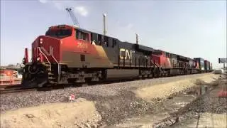 Four Trains Passing the Waverley St. Construction Site Ft. Leasers, Stacks, and More!!      2018-5-6