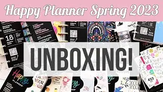 Happy Planner Spring 2023 Release Unboxing! NEW Planner Supply Haul! Planners, Stickers, Accessories
