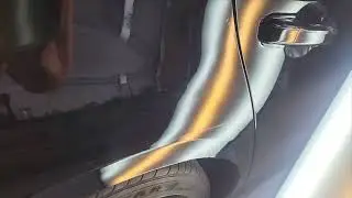 Large quarter panel repair on Honda Accord. PDR and touch up in Mesa, AZ