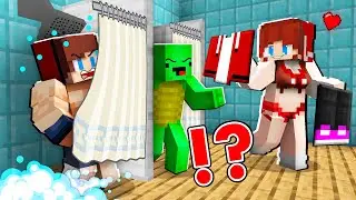 JJ's Girl BIKINI Stole Mikey's and JJ's CLOTHES in VILLAGE ! - Maizen Minecraft