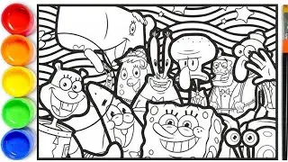 How to draw SpongeBob SquarePants and his Friend