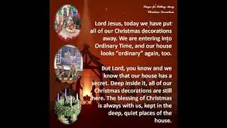PRAYER FOR PUTTING AWAY CHRISTMAS DECOR