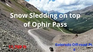 Snow Sledding on top of Ophir Pass. GX470, 4Runner, and GX460 Colorado Off-road Pt.4 