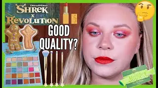 I HEART REVOLUTION X SHREK REVIEW | HAPPILY EVER AFTER PALETTE, HIGHLIGHTER, BRUSHES & LIPSTICK
