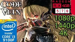 Code Vein - RX 570 - 1080p - 1440p - 4K - i3 9100f - Gameplay Benchmark PC